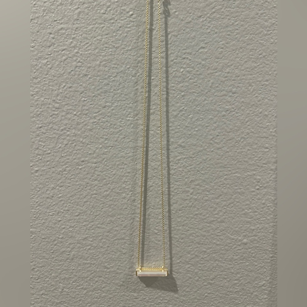 Kendra Scott Gold Bar Pendant Necklace - Picture 2 of 2